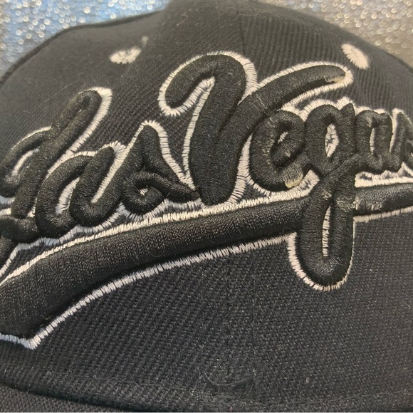 Black White Las Vegas Baseball Adjustable Hat Cap - Picture 2 of 8